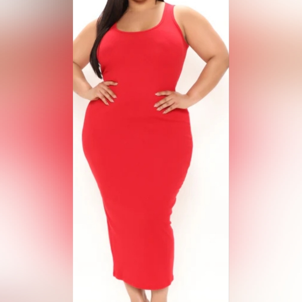 Fashion Nova Red Bodycon Dress